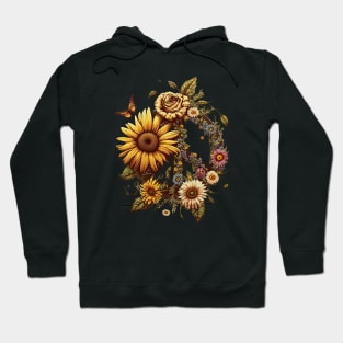 Peace Sign Retro Flower Sunflower Hoodie